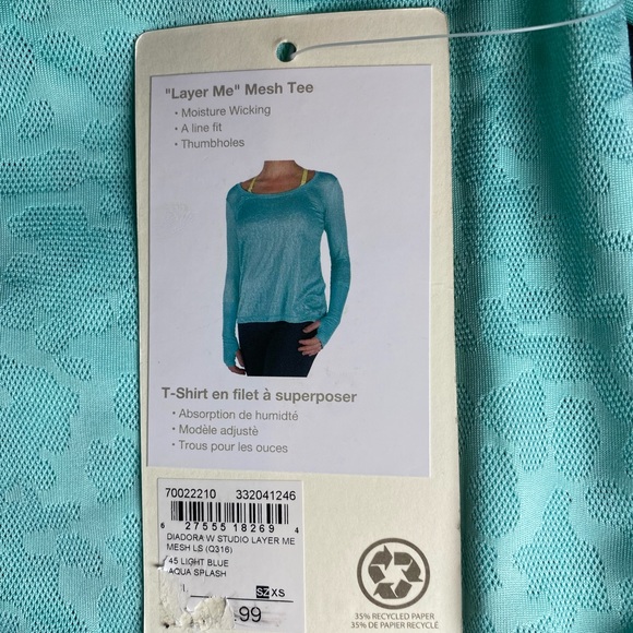 Diadora “Layer Me” Mesh Tee size xs - Picture 3 of 4